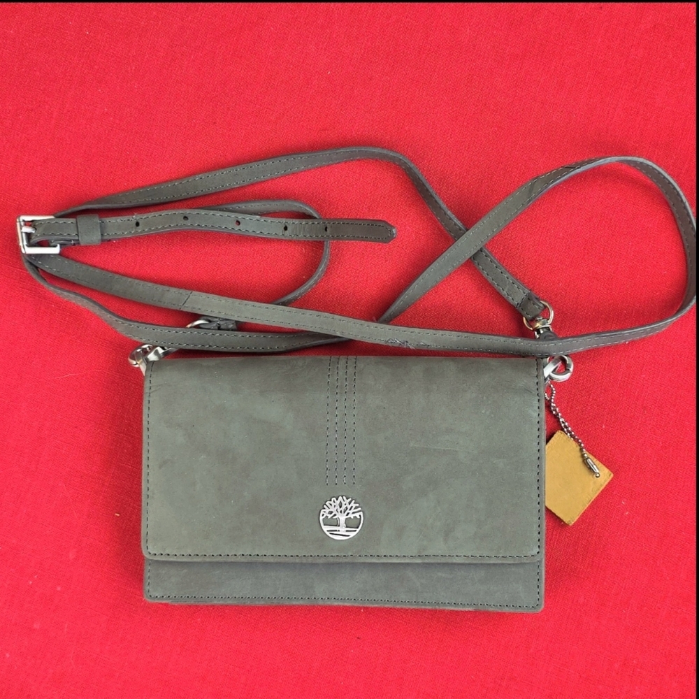 Timberland Nubuck Crossbody Wallet Purse - Picture 2 of 15